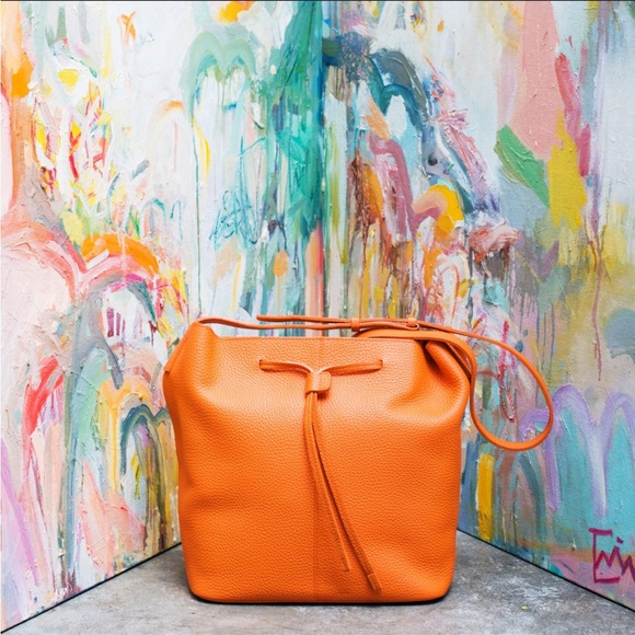 palla dalla Handbags - Like New Orange Leather Palla Dalla Bucket Bag